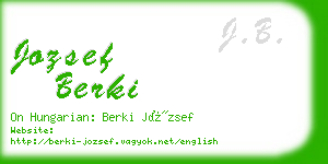 jozsef berki business card